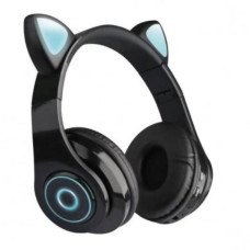 Бездротові навушники Bluetooth з котячими вушками LED СXT-B39 CATS Чорні