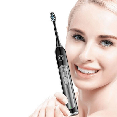 Ультразвукова зубна щітка Medica+ ProBrush 9.0 Ultrasonic + насадки (6 штук) (Японія) Чорна 50144