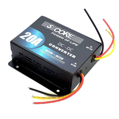 Перетворювач 5 core 24v-12v 20A 240Вт