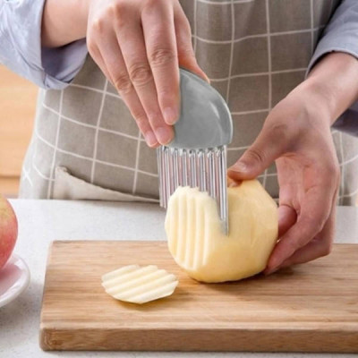 Слайсер із нержавіючої сталі для продуктів Сірий