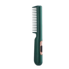 Гребінець для випрямлення волосся електричний з USB-портом Hair Comb Зелений