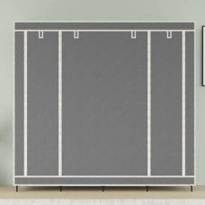 Шафа для одягу тканинна 4 секції 170х45х170см Storage Rack 28170 Сірий