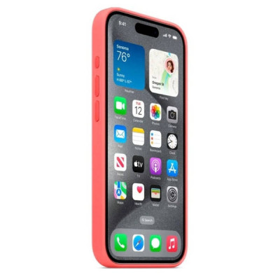 Чохол для смартфона Silicone Full Case AAA MagSafe IC для iPhone 15 Pro Max Guava