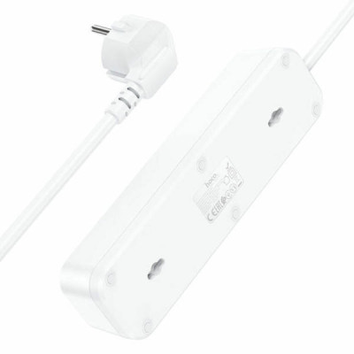 Подовжувач мережевий HOCO NS2 3-position extension cord socket(including 3*USB output) White