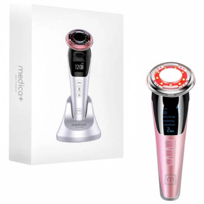 Масажер для обличчя мікрострумовий ліфтинг Medica+ Skin Lifting 7.0 (EMS+LED) (Японія) Рожевий 50180