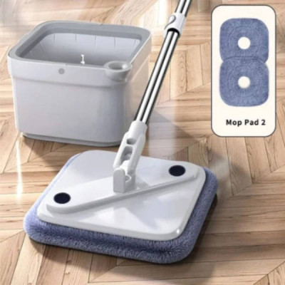 Швабра із відром квадратна Mop with bucket K10 Біла