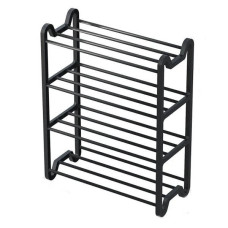 Стелаж для взуття алюмінієвий 4 полиці Shoe Rack AND 1-4 Чорний