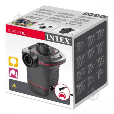 Насос електричний від прикурювача 12V Intex 66636 Чорний