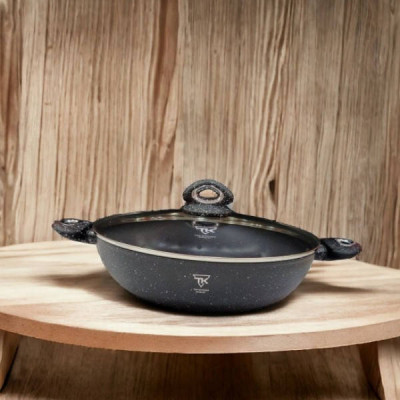 Сотейник-казан з мармуровим покриттям антипригарним 32см 5л Top Kitchen TK00095 Чорний