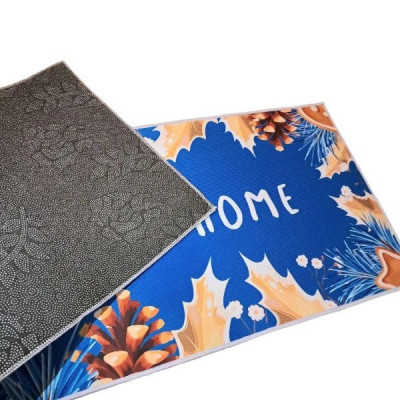 Килимок для дому в передпокій Home 40*120см Синій
