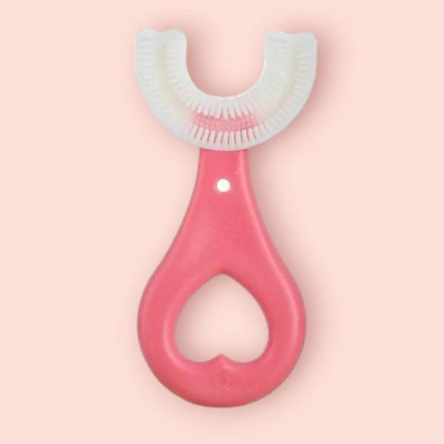 Зубна щітка дитяча U-подібна м'яка Toothbrush Рожева