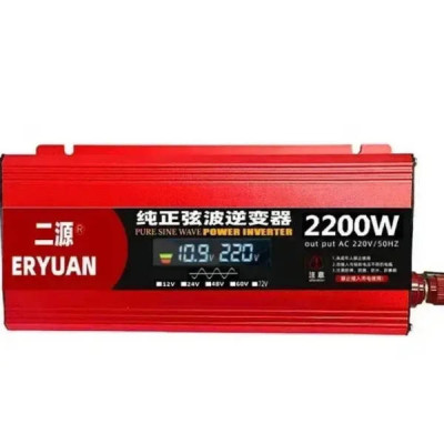 Перетворювач напруги з 12V-220V 2200W Чистий синус + LCD Power Inverter