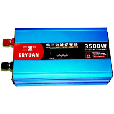 Перетворювач напруги з 12V-220V 3500W Чистий синус + LCD Power Inverter Синій