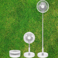 Вентилятор для підлоги акумуляторний USB з телескопічною ніжкою Folding Fan Білий