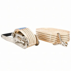 Стрічка для перевезення вантажу на дах машини з натягувачем 2,1м Ratchet Tie Down Білий