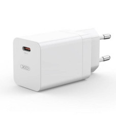Мережевий зарядний пристрій Type-c із кабелем XO CE10 1USB-C PD 65W Fast Charger Біле