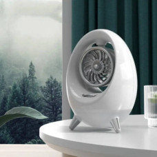 Вентилятор настільний акумуляторний з зволожувачем Яйце SPRAY COLD AIR FAN Білий