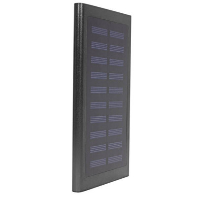 Power bank 20000mAh із сонячною панеллю Solar Charger Чорний