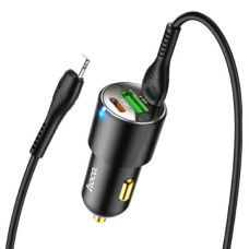 Автомобільний зарядний пристрій HOCO NZ6 PD45W 3-port (Type-C to iP) Чорне