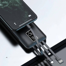 Power Bank Intelligence з проводами 20000 mAh Чорний