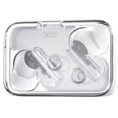 Навушники Bluetooth TWS XO G21 Crystal Translucent Dual-Mic ANC+ENC Білі