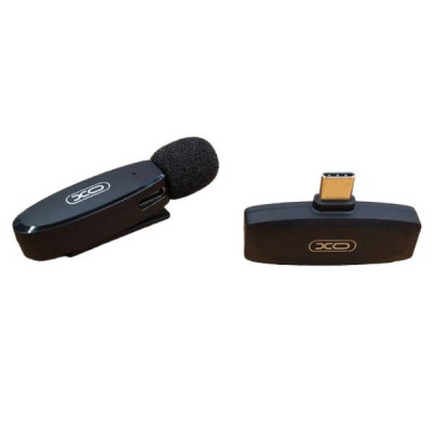 Мікрофон петличний XO MKF08B Lightning wireless Collarclip Чорний