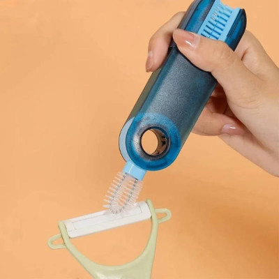 Щітка для чищення пляшок 3в1 U-подібна BRUSH Синя