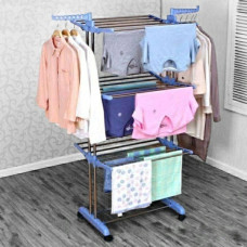 Сушарка для білизни Garment rack with wheels № K12-120 Блакитний