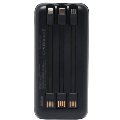 Power bank на два виходи з дисплеєм 10000 mAh INKAX PBQ-08 Чорний