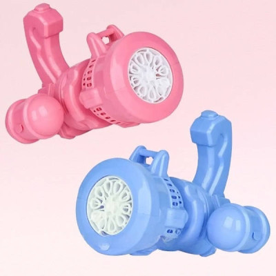 Кулемет дитячий автоматичний для мильних бульбашок Bubble machine toy Рожевий