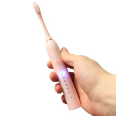 Зубна щітка електрична 4 насадки SONIC TOOTHBRUSH X-3 Рожева
