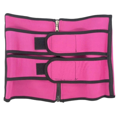 Стягуючий пояс для схуднення Waist training corset Рожево-чорний L