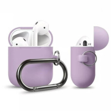 Чохол для AirPods 2 Hang Case силіконовий з карабіном Фіолетовий