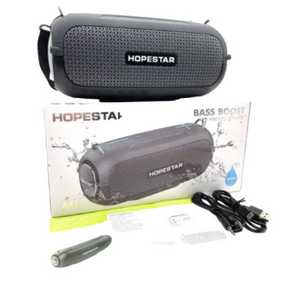Колонка портативна з підсвічуванням Hopestar A41 PARTY Сіра