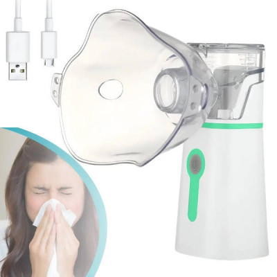 Інгалятор портативний небулайзер для дорослих та дітей Mesh Nebulizer Зелений