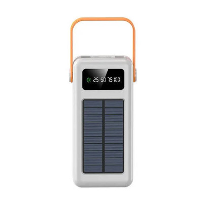 Power Bank із сонячною панеллю та проводами 80000 YM-637 CX Білий