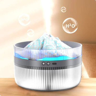 Зволожувач повітря-нічник Вулкан Volcano Humidifier Білий
