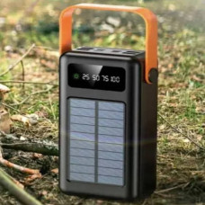 Power Bank із сонячною панеллю та проводами 160000 YM-640 CX Чорний