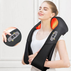 Універсальний роликовий масажер для спини шиї та плечей Massager of Neck Kneading з ІЧ-прогріванням електричний