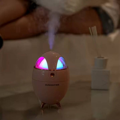 Ультразвуковий зволожувач повітря Humidifier у формі яйця Рожевий
