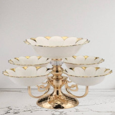 Піднос для фруктів та солодощів (5 тарілок, білі) Fruit tray (1303-5)