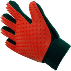 Рукавички для вичісування вовни з домашніх тварин PET GLOVES True Touch Червона