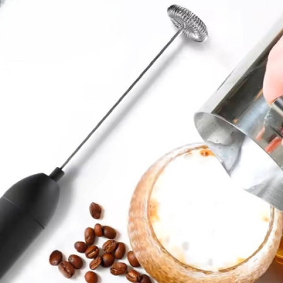 Електричний капучінатор для молока Milk Frother Чорний з білим