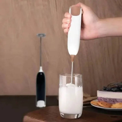 Електричний капучінатор для молока Milk Frother Білий з коричневим