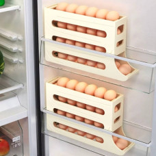 Органайзер для зберігання яєць у холодильнику Plastic shelving AND XL-994 4-ярусний Жовтий