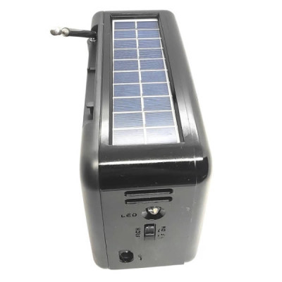 Радіоприймач із сонячною панеллю RX BT978S USB, MP3 Чорний