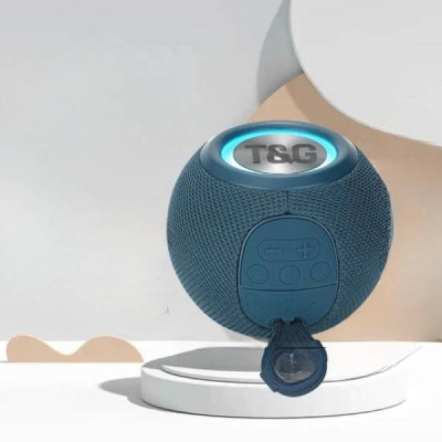 Колонка Bluetooth куля з функцією speakerphone з радіо TG337 Синя