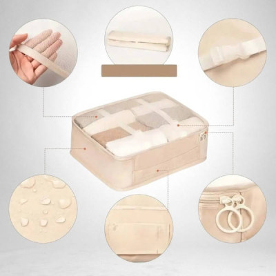 Набір органайзерів для зберігання речей дорожній Travel storage bag XL-940 Бежевий