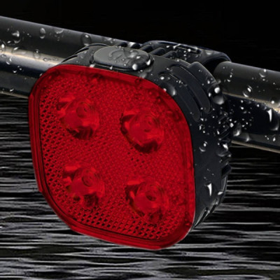 Велоліхтар акумуляторний вологостійкий FY-328-4LED Чорний