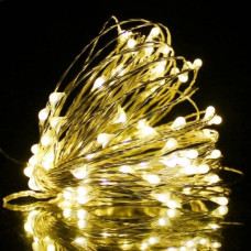 Гірлянда роса 10м 100led+пульт Тепле світло